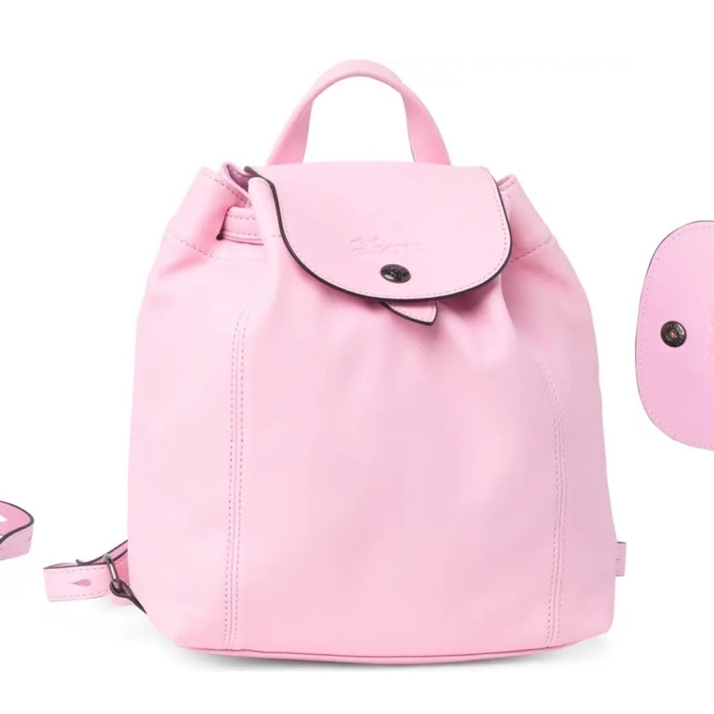 NEW Longchamp Le Pliage leather Backpack - Picture 2 of 10